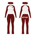 Burgundy Long Sleeve Set